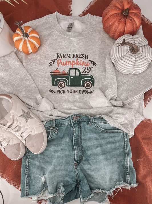 Farm Fresh Pumpkins Crewneck