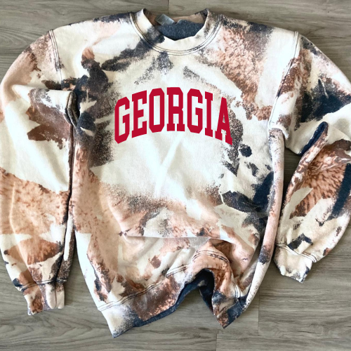 Georgia Cowhide Crewneck