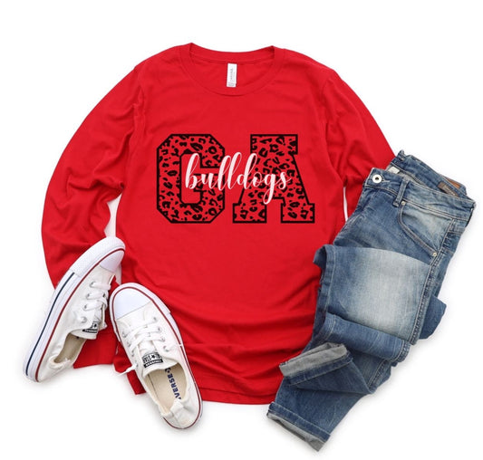 Toddler Cheetah GA Bulldogs Long Sleeve  | cheetah GA, UGA, Bulldogs, georgia football